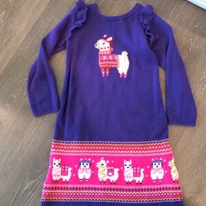 Gymboree llama sweater dress